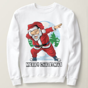 Festive Dabbing Santa New Year and Christmas Cheer Sweatshirt