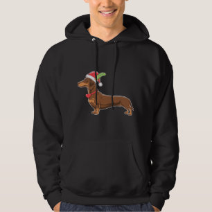 Festive Dachshund Illustration Hoodie