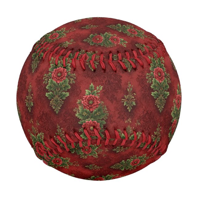 Festive Damask  Baseball (Front)