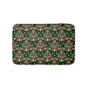 Festive Damask Bath Mat