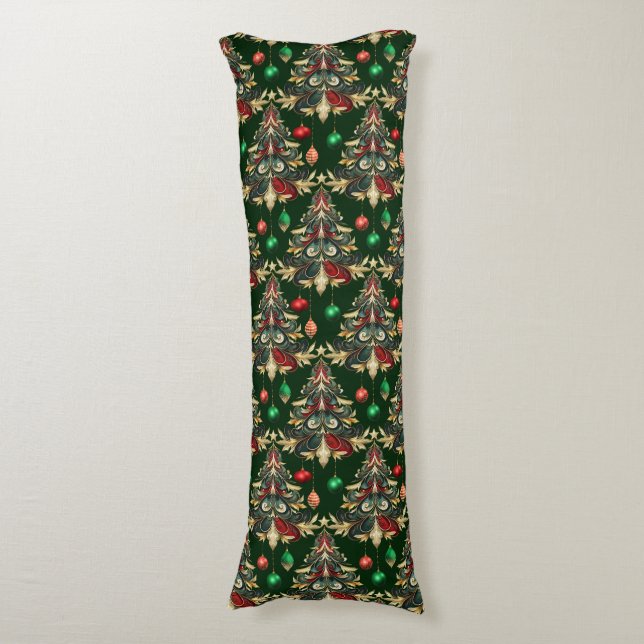 Festive Damask  Body Cushion (Front Vertical)