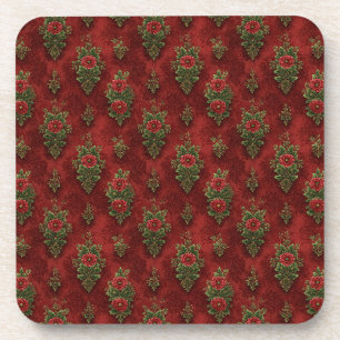 Festive Damask  Coaster