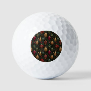 Festive Damask Golf Balls