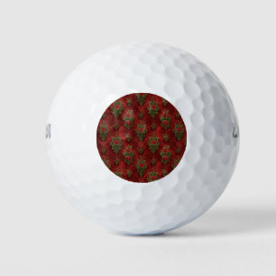 Festive Damask  Golf Balls