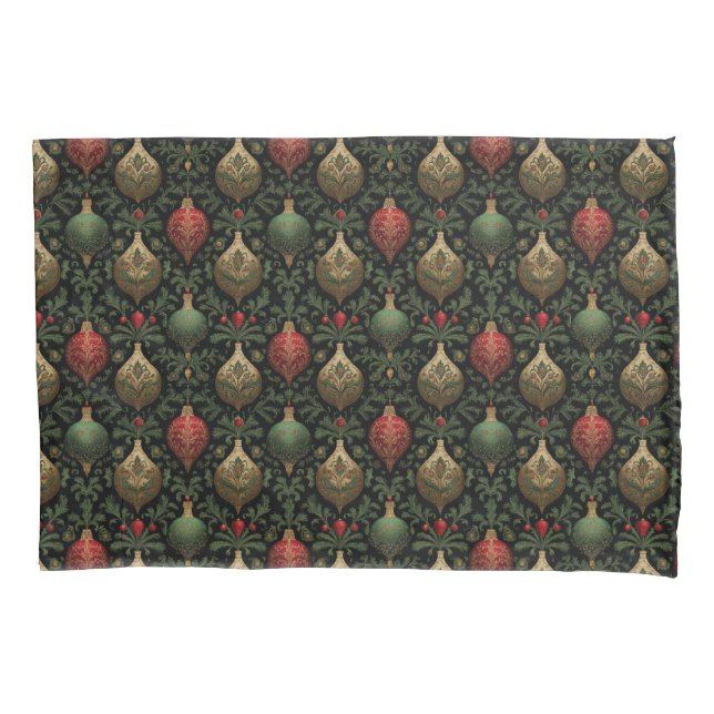 Festive Damask  Pillowcase (Front)