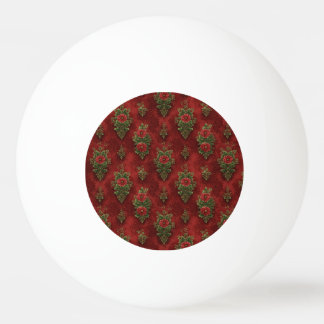 Festive Damask  Ping Pong Ball