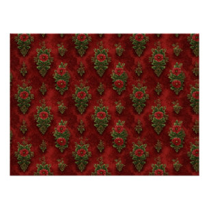 Festive Damask  Poster