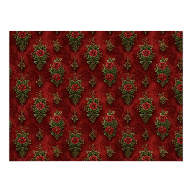 Festive Damask  Poster (Front)
