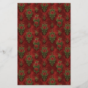 Festive Damask  Stationery