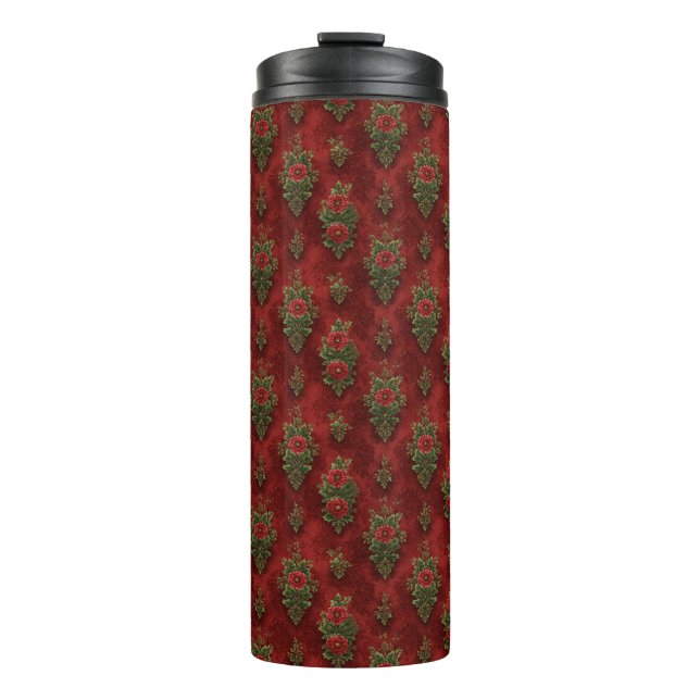 Festive Damask  Thermal Tumbler (Front)