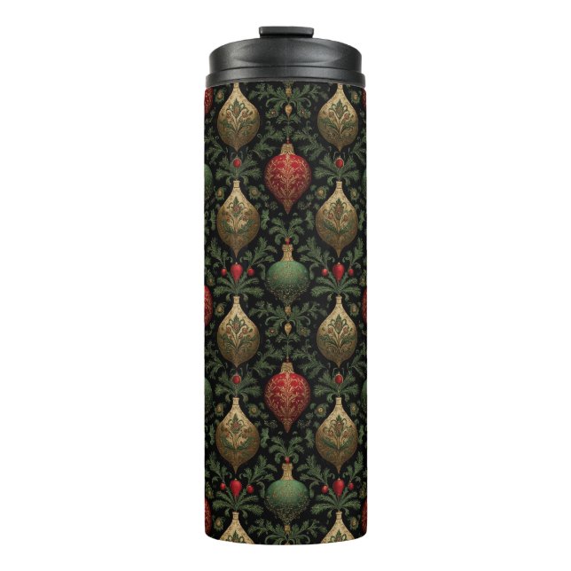 Festive Damask  Thermal Tumbler (Front)