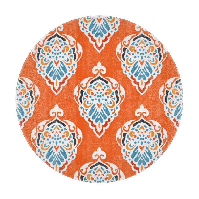 Festive damask vintage pattern, elegant design. cutting board (Front)