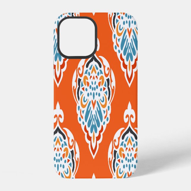 Festive damask vintage pattern, elegant design. iPhone case (Back)
