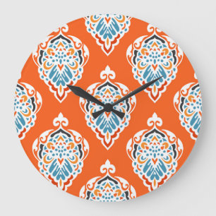 Festive damask vintage pattern, elegant design. large clock