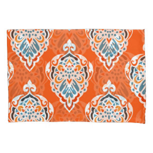 Festive damask vintage pattern, elegant design. pillowcase