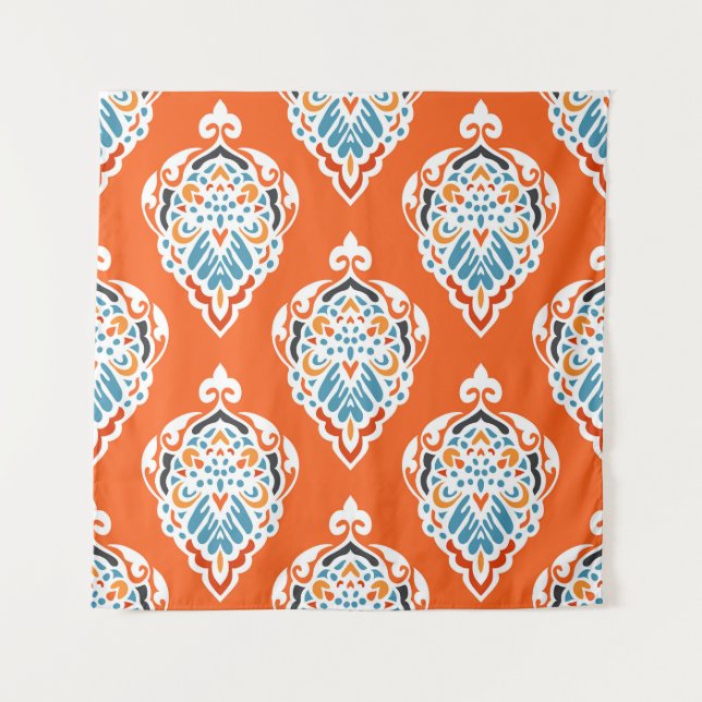 Festive damask vintage pattern, elegant design. tapestry (Front)