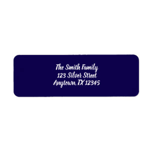 Festive Dark Blue Christmas Address Sticker Labels