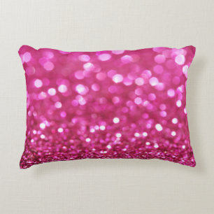 Festive Dark Pink: Elegant Abstract. Decorative Cushion