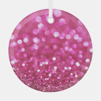 Festive Dark Pink: Elegant Abstract. Glass Tree Decoration