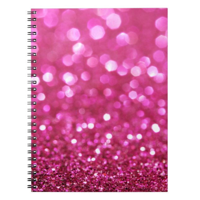 Festive Dark Pink: Elegant Abstract. Notebook (Front)