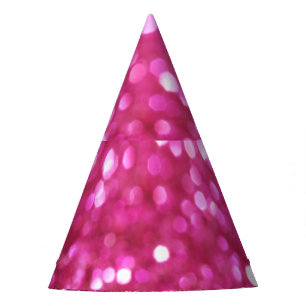 Festive Dark Pink: Elegant Abstract. Party Hat