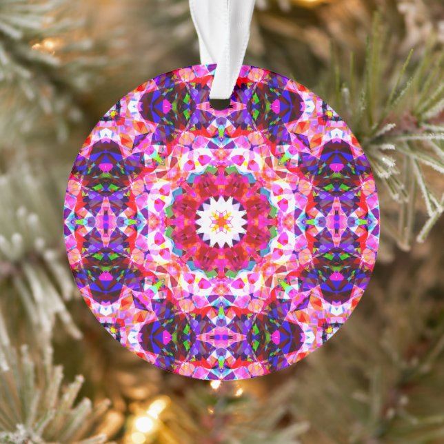 Festive Decor Pink Blue Green Star for Christmas Ornament (Tree)