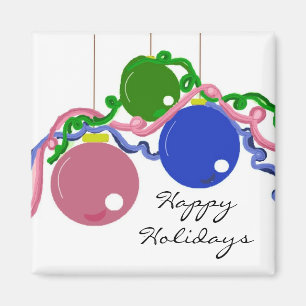 Festive Decorations and Pretty Ribbons Magnet