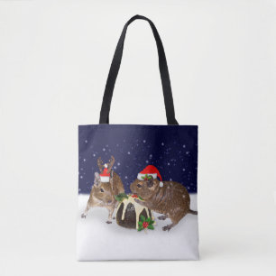 Festive Degus All Over Print Bag