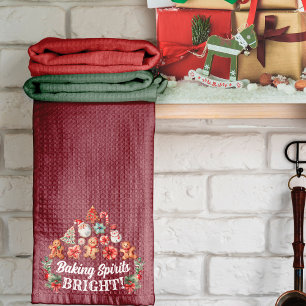 Festive Delight: Christmas Cookie Wonderland Photo Tea Towel