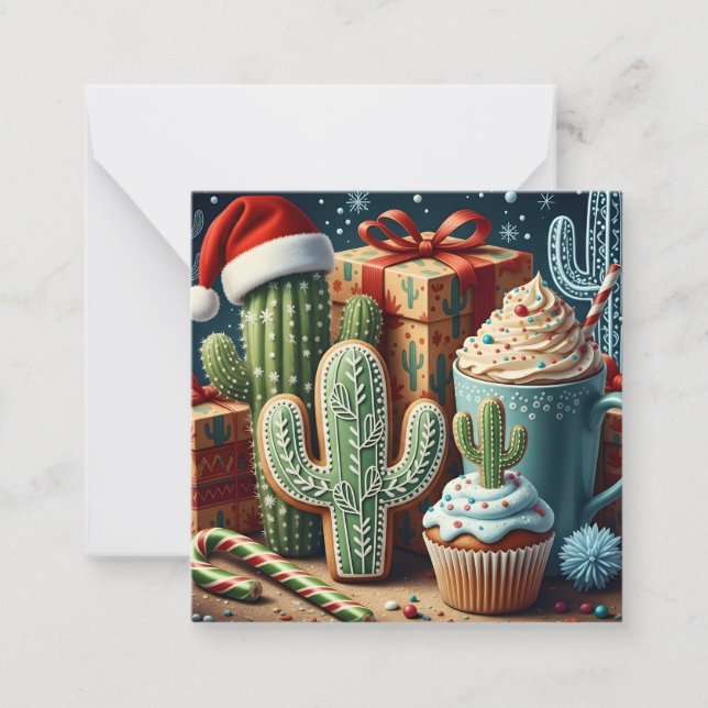 Festive Desert Christmas Scene Card (Front)