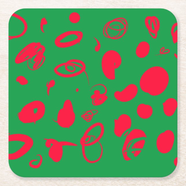 Festive design Paper Coaster (Front)