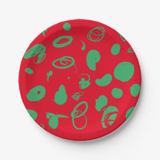 Festive design paper plates