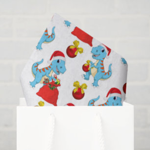 Festive Dimosaur pattern Christmas tissue Tissue Paper