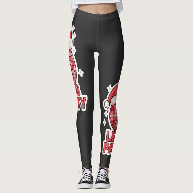 Festive Disco Vibes Sticker Leggings (Front)