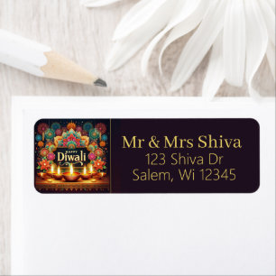 Festive Diwali Address Label 