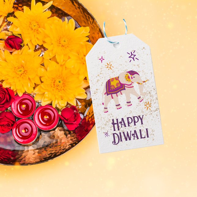 Festive Diwali Elephant  Gift Tags (Creator Uploaded)