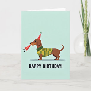 Festive Dog Illustration Card