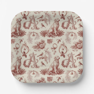 Festive Dog Lover Letter A Christmas Plates