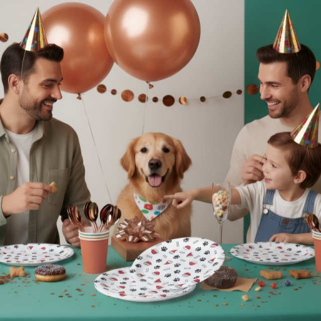 Festive Dog-Themed Christmas Party Plate (Creator Uploaded)