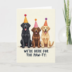 Festive Dog Trio Birthday Card
