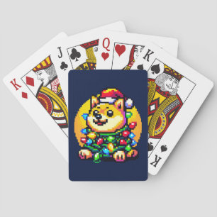 Festive Dogecoin: 8-Bit Light-Up Crypto Playing Cards