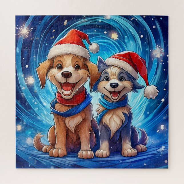 Festive Dogs Delight Jigsaw Puzzle (Vertical)
