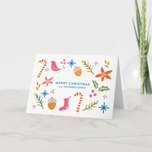 Festive Doodles Merry Christmas Greeting Card