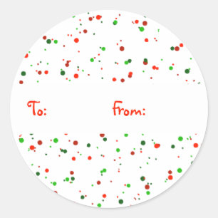 Festive Dot Holiday Gift Tag Stickers