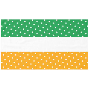 Festive Dotted Bright Lemon Lime White Stripes Tablecloth