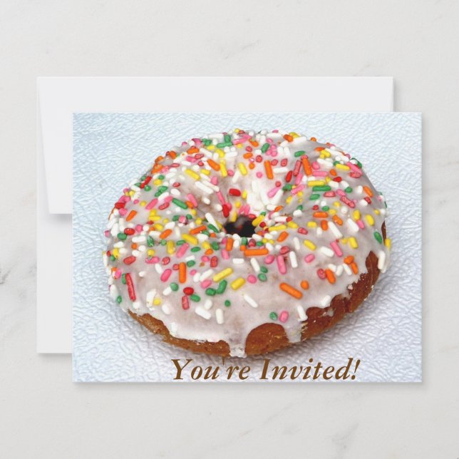 Festive Doughnut Invitation (Front)
