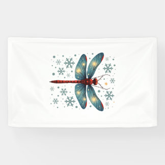 Festive Dragonfly Glow Banner