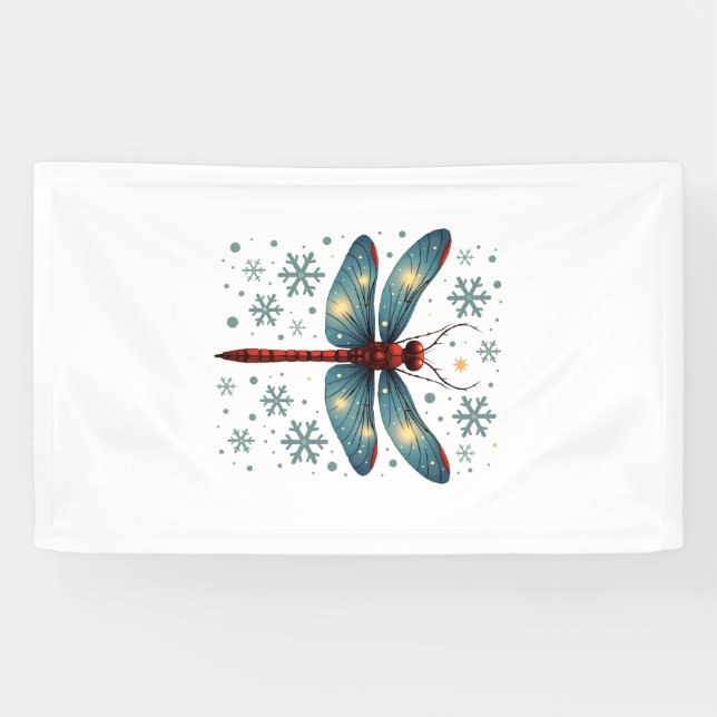Festive Dragonfly Glow Banner (Horizontal)