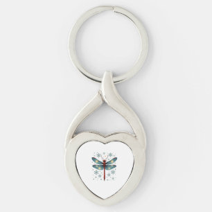 Festive Dragonfly Glow Key Ring