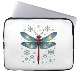 Festive Dragonfly Glow Laptop Sleeve